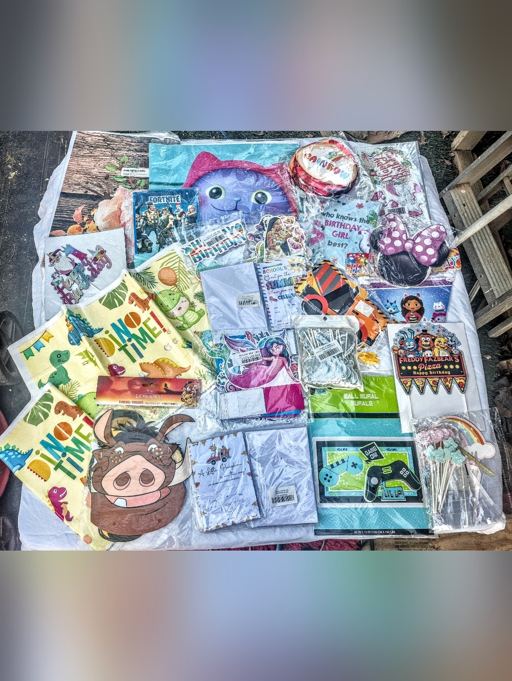 Mega 150+ Pc Party Supplies Bundle - Dinos, Princess, Gaming, Baby Shower & More